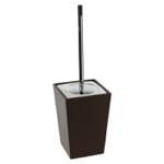 Gedy 1533-31 Toilet Brush Holder, Square Tanganika Wood